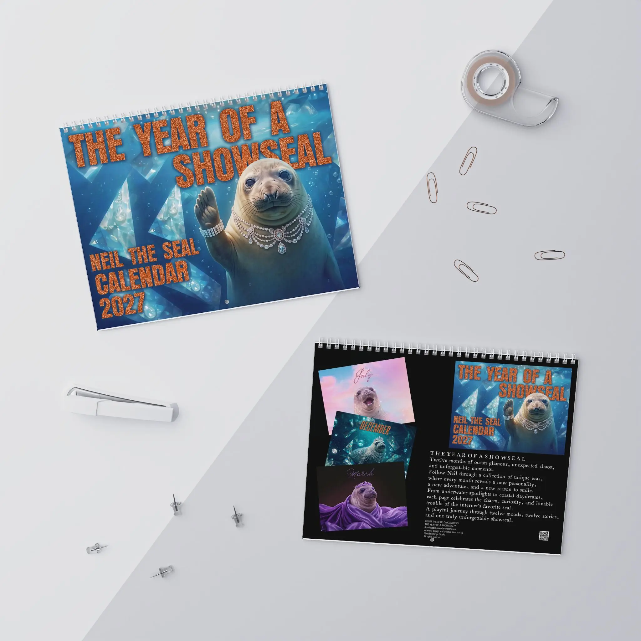 Neil The Seal 2027 Wall Calendar