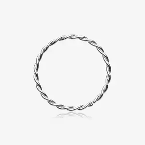 Classic Twist Wire Steel Bendable Hoop Ring