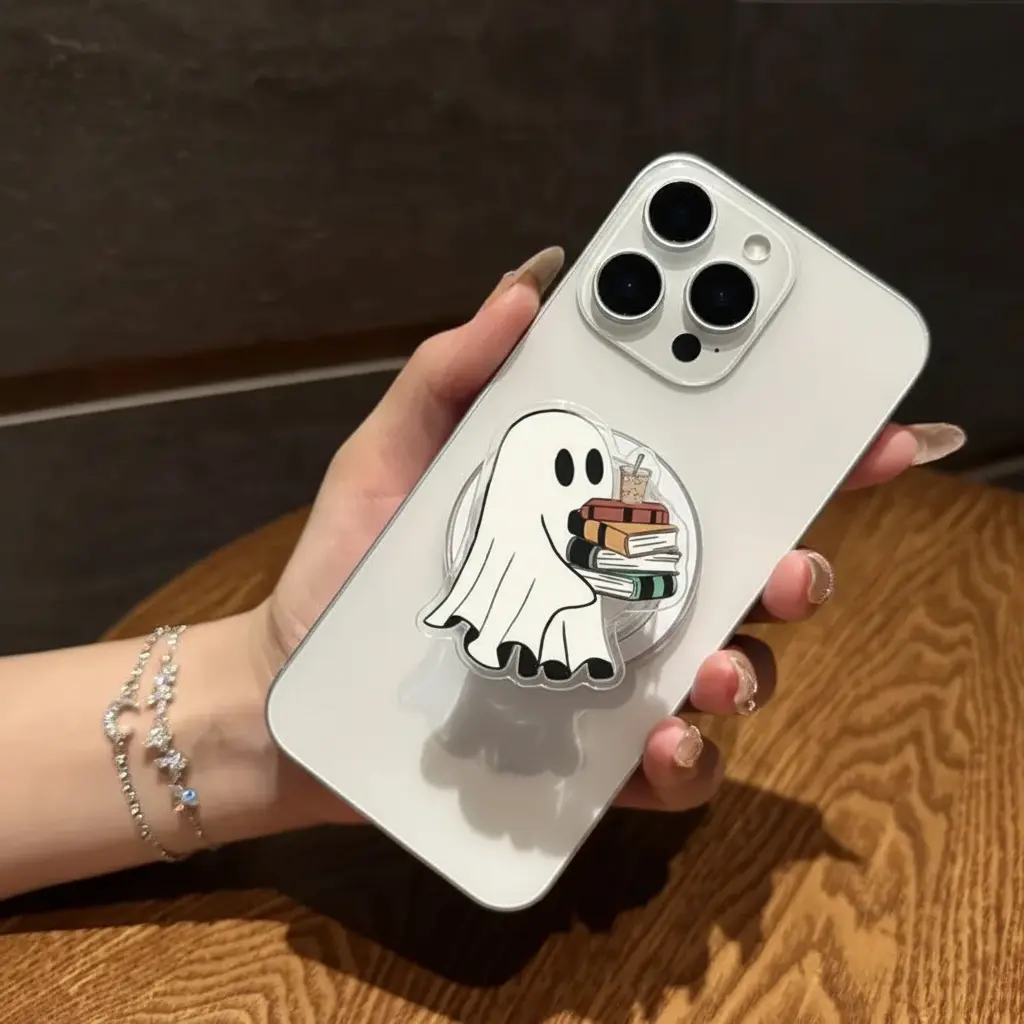 Reading Is My Favorite Haunt Magnetic Phone Grip for Book Lovers
