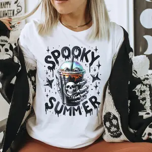 Comfort Colors Spooky Summer T-Shirt, Summerween Ghost Graphic Tee, Halloween in Summer Shirt, Cute Witchy Gothic Apparel, Retro Spooky Season Top, Seasonal Gift for Women & Men