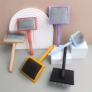 Dog Slicker Brush for Grooming Doodle Hair, Extra Long Pin Poodle Brush for Shedding Medium & Large Dogs