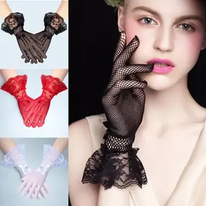 Women Lace Gloves Elegant Short Lace Tea Party Gloves for Women Wedding Dinner Party Women Lace Gloves Elegant Short Lace Tea Party Gloves for Women Wedding Dinner Party