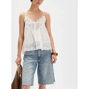 Women Camisoles Lace Spaghetti Strap Casual Tank Tops Summer Fashion Sleeveless Tops Streetwear