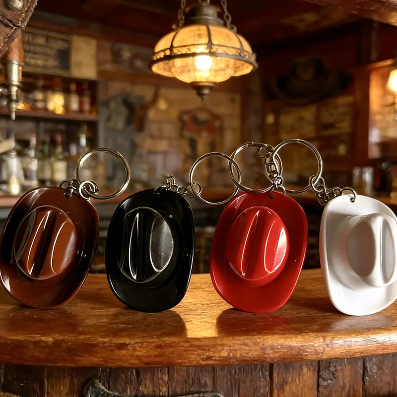 Compact Hat Shape Denim Bottle Opener - ABS Plastic Kitchen Utensil, Keychain Carry Grab and Go Portable Kitchen Gadget