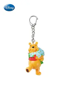 1pc Disney Officially Licensed Winnie The Pooh Cartoon Character Keychain Cute PVC Key Chain Animation Peripheral Key Ring Backpack Charm Car Key Accessories