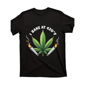 Men' & Suitable for 420 Culture T-Shirt - Leaf Smoke Print & 420 Number Design, Breathable Crew Neck Tee for 4/20 Events, Casual Wear, Pharmacy Outfits - Iconic Drug-Themed Casual Wear