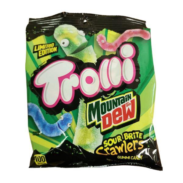 Trolli Mountain Dew Sour Brite Crawlers - 4.25oz - Limited Edition Spooky Halloween Treats - Epic Flavor Fusion - Sour & Citrus Gummy Candy