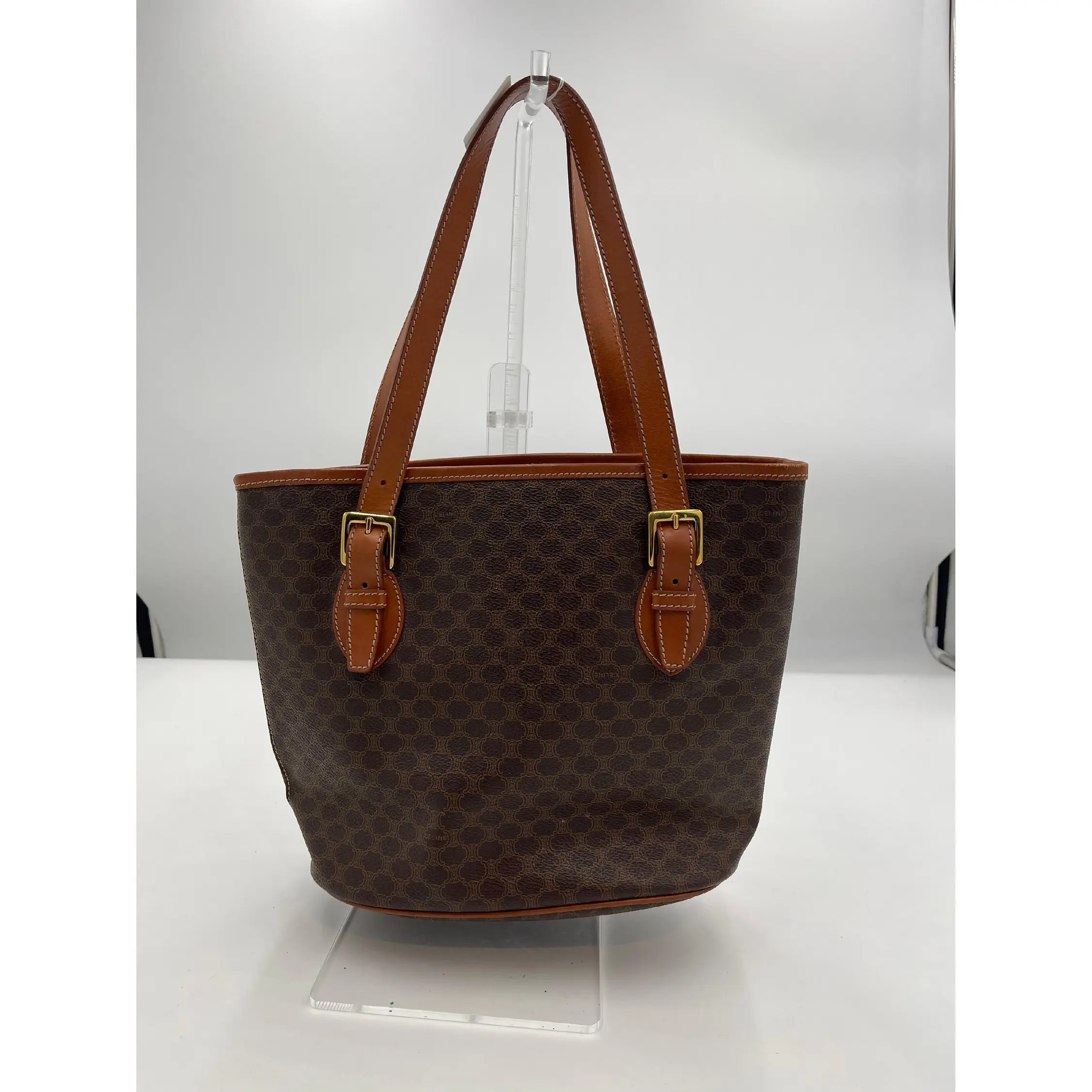 Pre-owned Canvas Shoulder Bags Celine Macadam Tote Bag