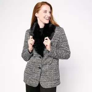 Mark & James by Badgley Mischka Onyx Tweed Knit Blazer