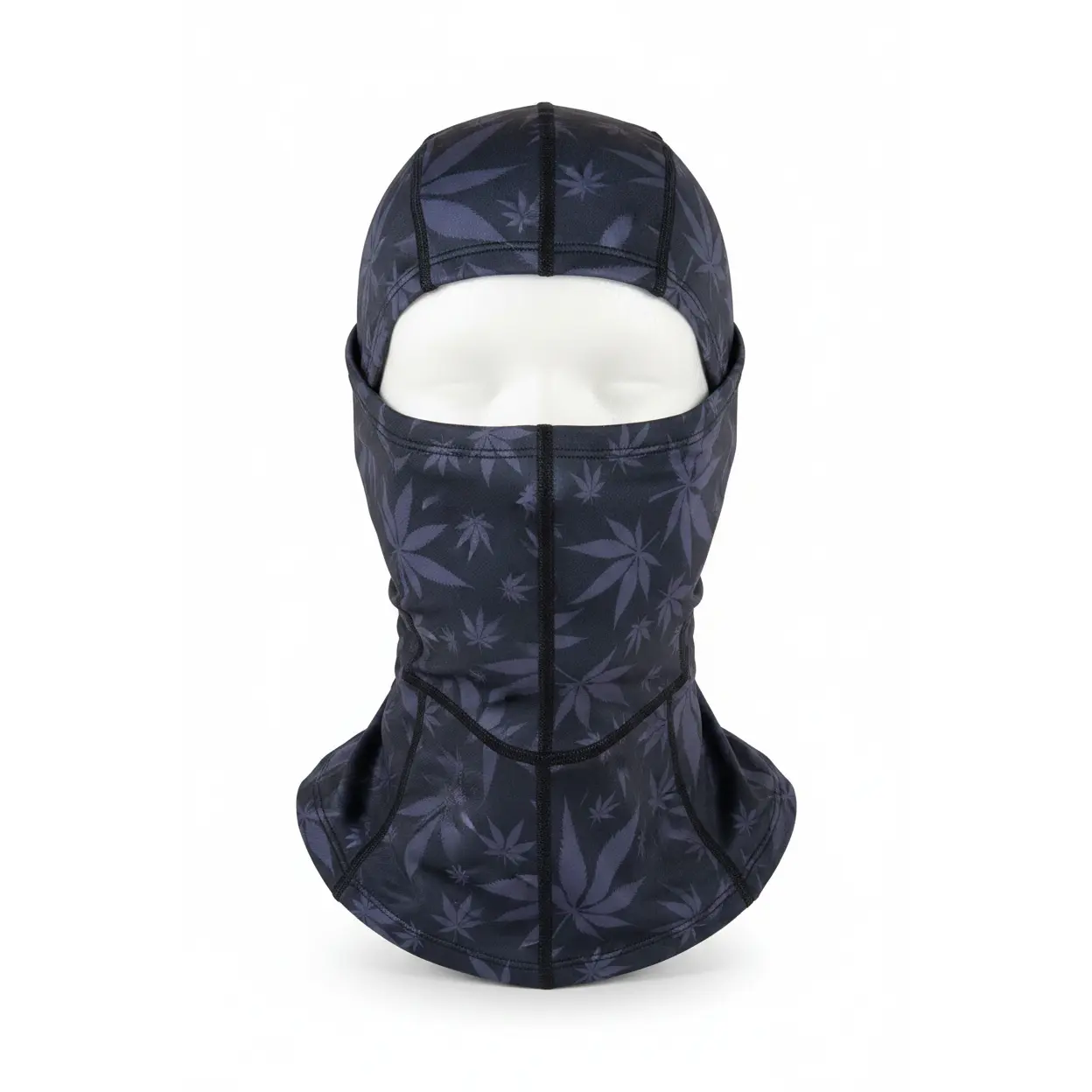 Shiesty Style Leaf Print Balaclava for Unisex Adults, Performance Polyester Blend with Stretch Spandex, 1 Size Fits Most, One Size, Outdoor Sports