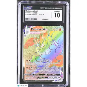 2022 Pokemon Machamp VMAX #194/189 Rainbow Rare CGC 10