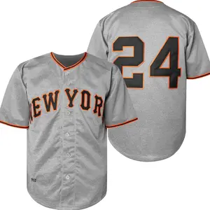 Men's New York #24 Baseball Jersey Breathable Short Sleeve Stitched T-Shirt for Sports Fan Sizes S-3XL Comfortable & Stylish