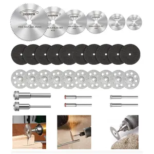 Wheel Set for Dremel Rotary Tool, HSS Circular  ,   Discs, 545   Wheel, Accessories  Discs with 1/8" Shank for  Glass Plastic Stone Metalwith