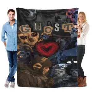 Lt. Simon "Ghost" Riley Call of Duty Ghost Blanket - Character Art Blanket, Father’s Day Gift for Dad, Gamer Birthday Present, Task Force 141 Living Room Sofa Bed Decor, Ghost Blanket Blankets, Character Art Blankets