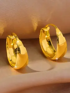 Simple smooth earrings, Versatile earrings, Stud earrings jewelry, copper plated gold earrings, women's wedding jewelry, Valentine's Day, Mother's Day gifts