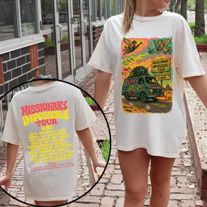 MISSIONARY IMPOSSIBLE TOUR 2025 TEE, Blink 182 Missionary Impossible Shirt, Punk Rock Tour Tee 2025, Band Concert Graphic T-Shirt, Vintage Rock Concert Tee, Blink 182 T-shirt, Blink 182 Fan Shirt