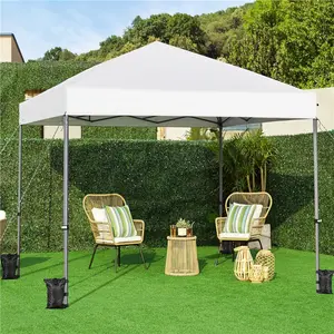 Yaheetech 10x10FT Pop-up Canopy Tent Instant Portable Canopy Tent Outdoor Gazebo with One-Push-To-Lock Setup Mechanism for Home & Commercial Use