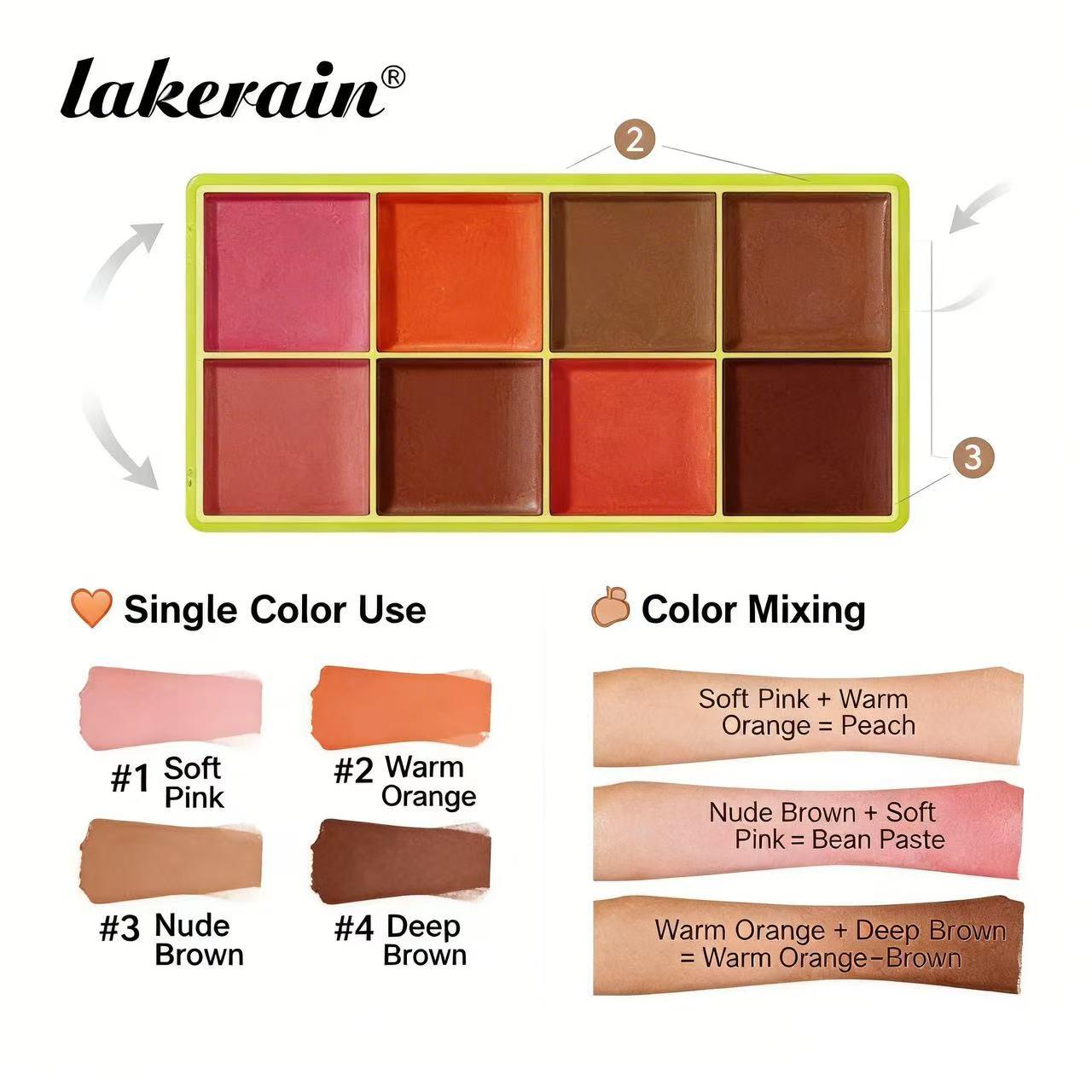 All in One Face Palette Cream to Powder Matte Finish, Blush Bronzer Highlighter for Natural Sculpting, Smooth Blend Long Wear, Custom Mix Shades for Lipstick Contour