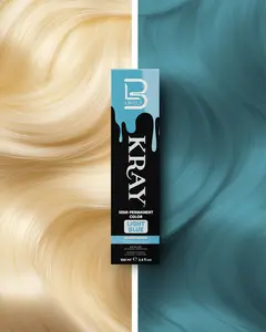 L3VEL3 KRAY Light Blue Semi Permanent Color with Aloe Vera Organic Argan Oil & Sunflower Seed Oil Nourishing  Formula
