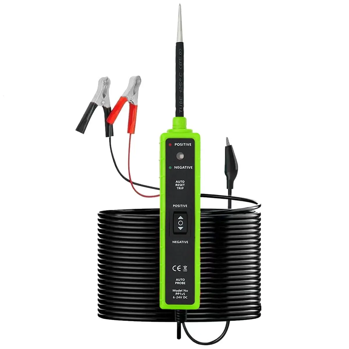 Circuit Tester Tool, 6-24V DC, Test Light with Short Circuit Detection, Polarity Identifier, Continuity Testing (Green)