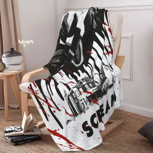 Horror Blanket Movie Character Flannel Blanket All Season Sofa Bedroom Chairs Dorm Couch Camping Soft Lightweight Warm Cozy Fleece Throw Bed Blanket Gift for Men Women Adults Boys Girls Gift