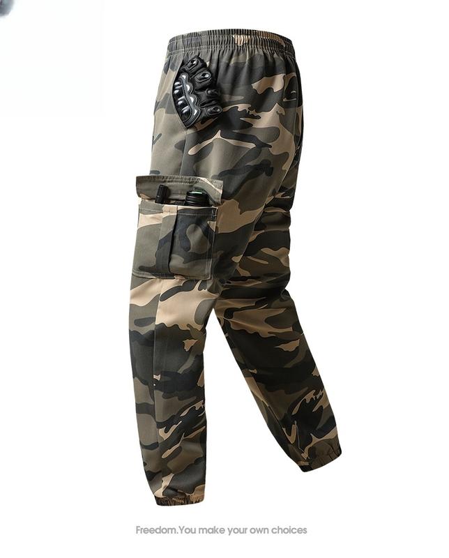 3-Pack American Style Camo Work Trousers - Multi-Pocket, Stretch Waist, Heavy Duty Tapered Pants for Daily & Work Casual Comfy Elastic Man pantalones para hombre pants for men cargo pants for men