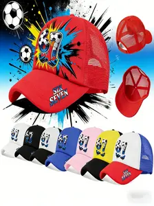 Breathable Mesh Truck Cap, 1 Piece with Torn Edge Trim, Contrasting Color Street Wear, Stylish and Comfortable Headwear