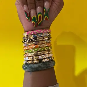 Empress tribal open gold fill fashion bangle 1pc