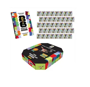 2026 Panini World Cup Soccer STADIUM box + HARD COVER ALBUM + 40 packs of Stickers *SHIPS SEALED*
