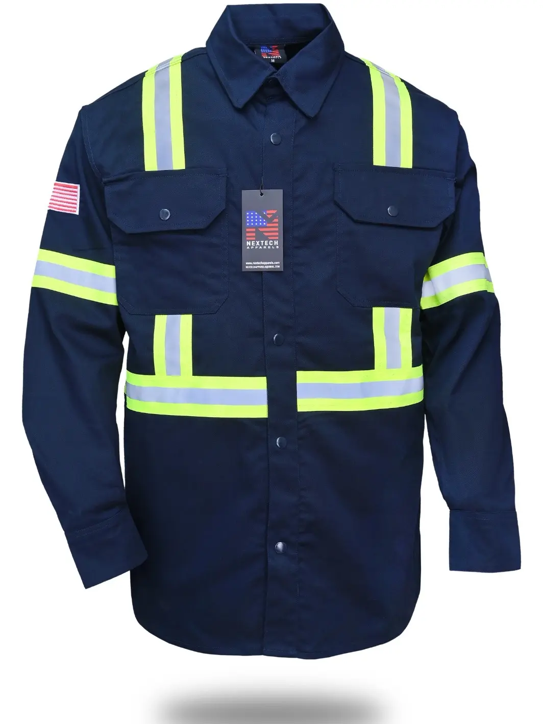 NEXTECH High Visibility Safety Shirt - Full Sleeve NEXTECH High Visibility Safety Shirt - Full Sleeve