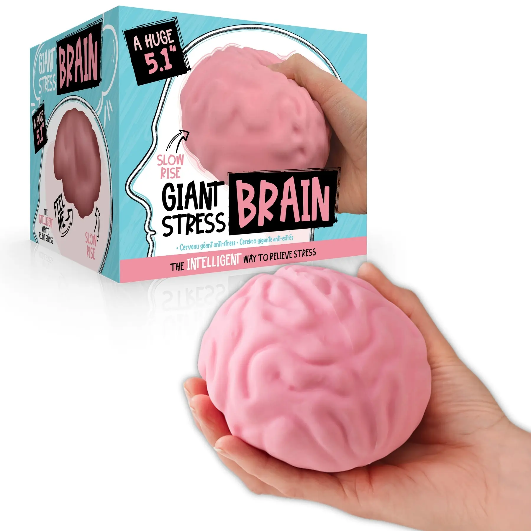 Boxer Gifts - Giant Stress Brain - Squishy Squeeze Ball Stress Relief Toy