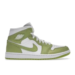 Jordan Women's 1 Mid Green Python, from StockX