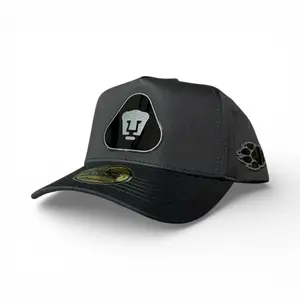 Gorra “Pumas” estilo placa en alta calidad y ajustable VISERA GAMUZA - high quality all black adjustable soccer hat
