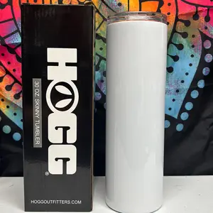 30 oz custom skinny tumbler. Straw incl.