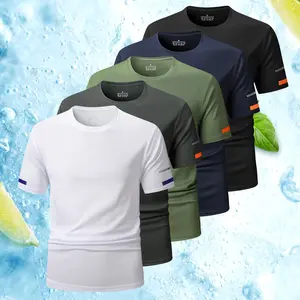 5pcs Men's Athletic Compression T-Shirts -  Workout Shirts, Short Sleeve,Perfect for Gym, Running & Training, Gym Wear | Round Neck Tee | Nontransparent Fabric, Workout Accessories