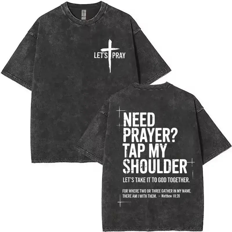 washed T-shirt-black