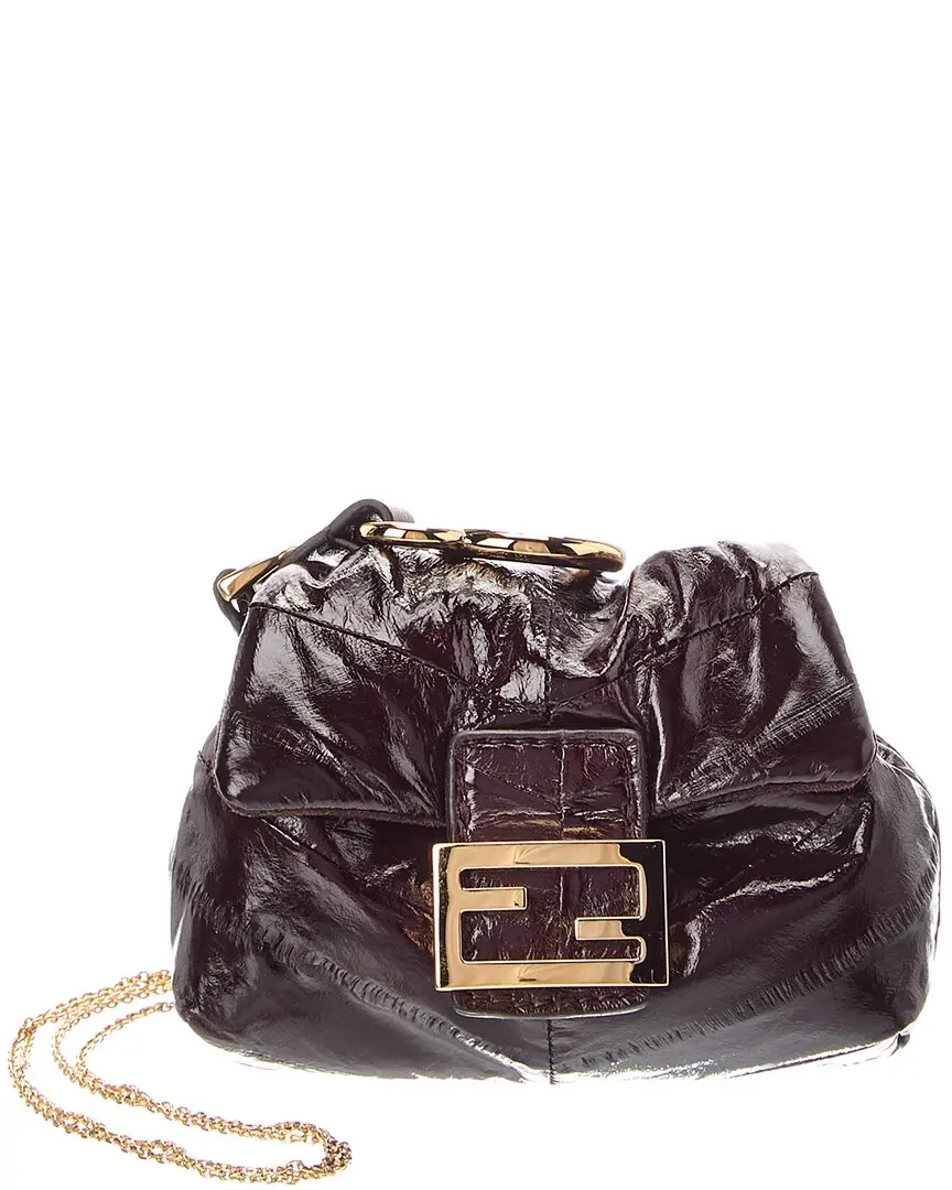 FENDI Baguette Leather Pouchette