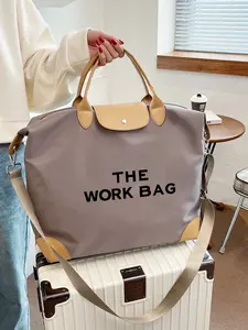 The Work Bag Print Canvas Tote, Casual Tote Bag, Durable Large Capacity Crossbody Bag for Work and School, Stylish College Style Bag Available in Multiple Colors