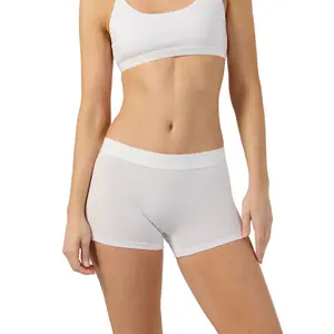 PSD Womens White Boyshort Underwear - Premium Modal Fabric Bottom Breathable Comfort Womenswear