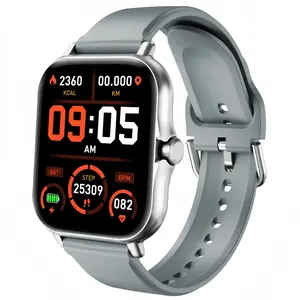 Stylish multifunctional touchscreen smartwatch, 1.83-inch full touchscreen high-definition display, Bluetooth calling, heart rate and sleep monitoring, step counter, Siri, weather, remote camera, silver