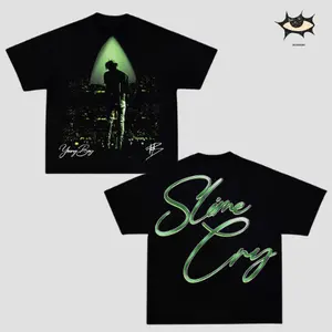 Young Boy Never Broke Again Slime Cry Album 2026 Signature Men's Oversized Cotton Graphic Tee, The 4KT Fans Merch Washed Shirt, Vintage Music Merch Sweatshirt Hoodie T-Shirt, Retro 90s Rap Style, New Album Gift For Fans