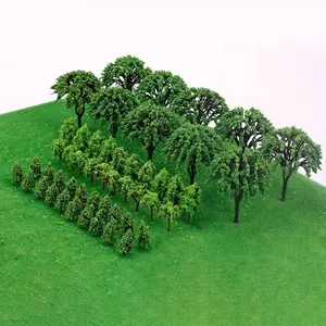 30/60pcs Model Trees 2-6cm Mixed Tree Train Landscape Architecture, DIY Crafts Garden Decoration, Halloween Thanksgiving Christmas Gift