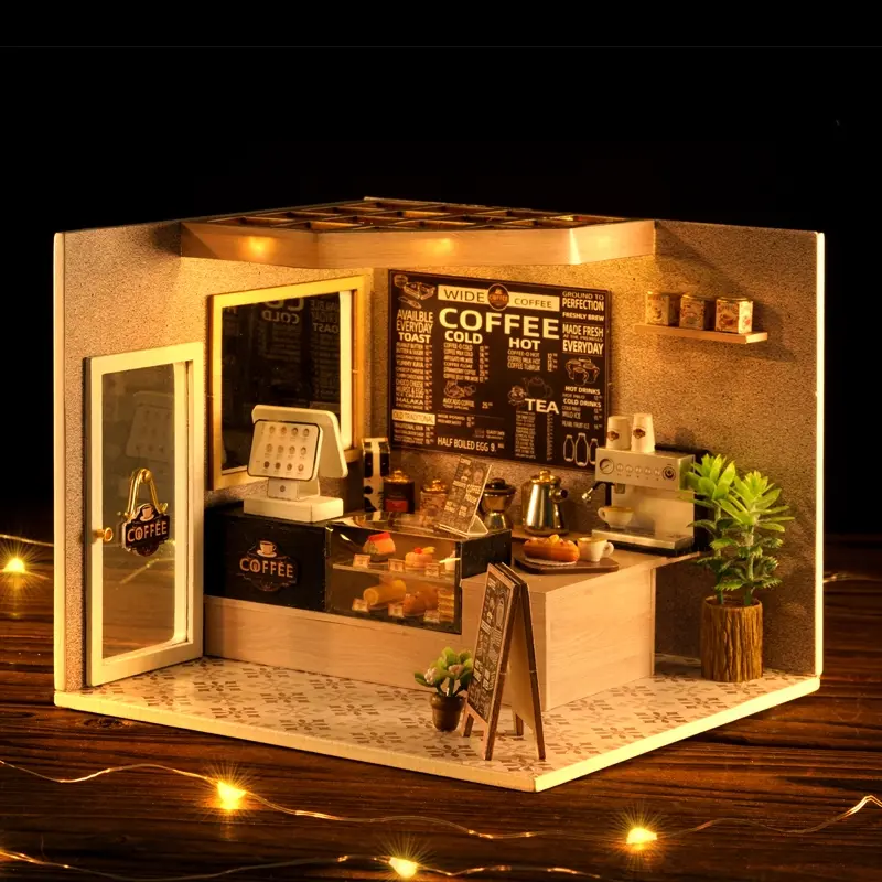 Cuteroom Mini Model House Set , DIY 3D Puzzle Playhouse with Miniature Furniture, Miniature Houses, Perfect Gift for Teens & Adults, Ideal for Festivals & Birthdays