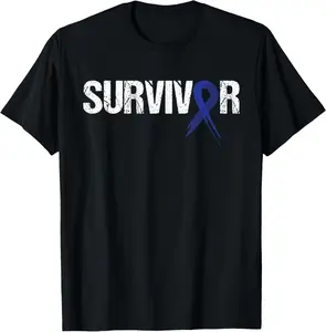 100% Cotton Colon Cancer Survivor Gift For Men Women Find A Cure T-Shirt