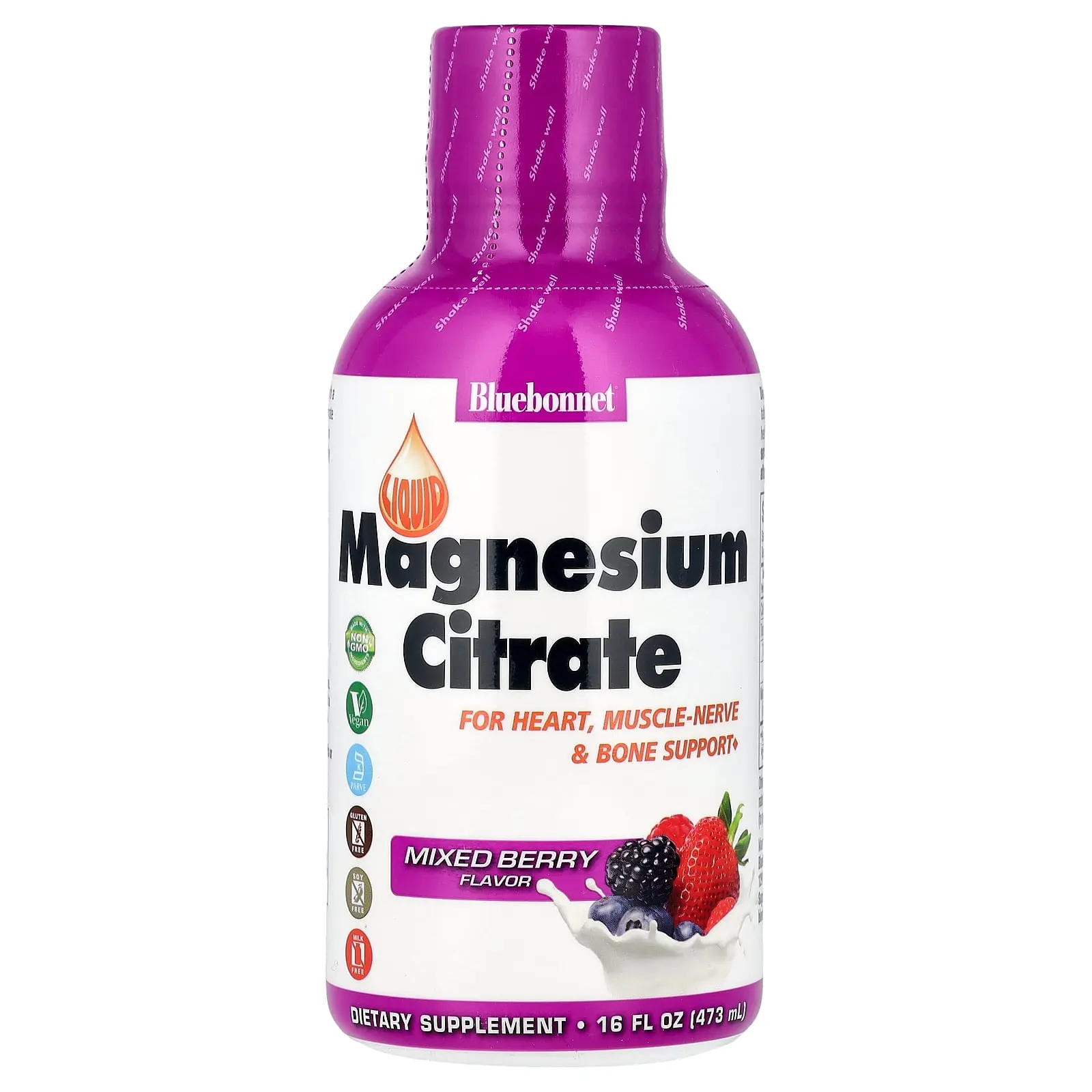 Bluebonnet Nutrition Liquid Magnesium Citrate, Mixed Berry, 16 fl oz (473 ml) Bluebonnet Nutrition Liquid Magnesium Citrate, Mixed Berry, 16 fl oz (473 ml)