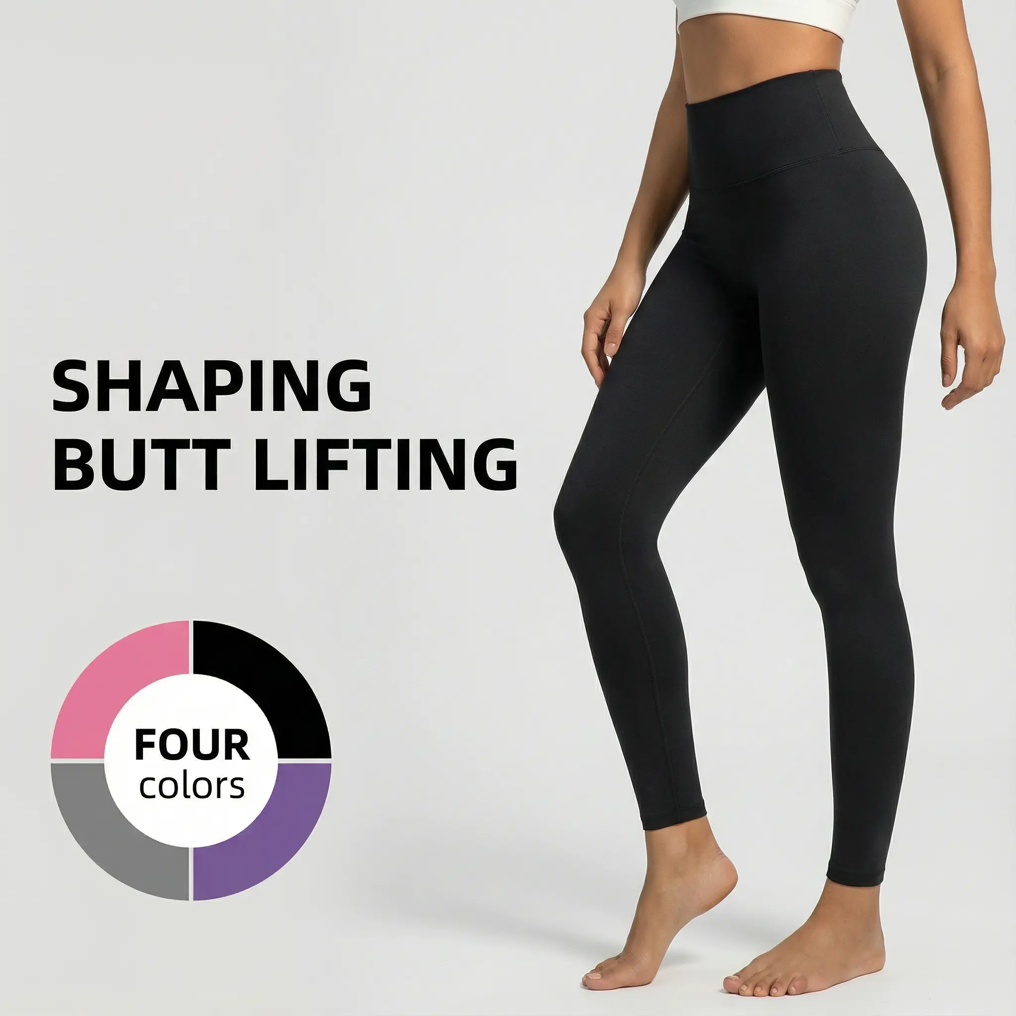 Women's High Waisted Leggings, Buttery Soft High Stretch Bottoms, Athleisure Tummy Control Sportswear for Gym Workouts, Athleisure Gym Clothes, High Waisted Sportswear