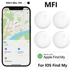GPS Tracker Tag, Bluetooth-compatible Key Finder & Luggage Tracker with Keychain, Compatible with iOS Find My, Includes Battery, Ideal for Keys & Bags