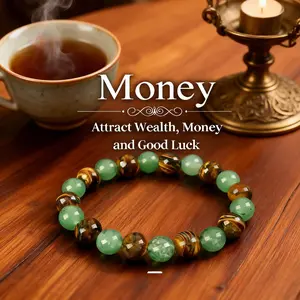Money Attraction Bracelets for Women Natural Stone Tiger Eye Stretch Wealth Luck Feng Shui Bracelet Sister Best Friend Husband Birthday  Gifts