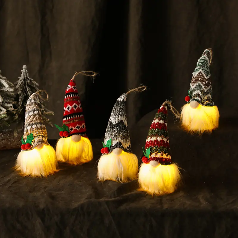 Christmas Cute Elf Design Hanging Light, Creative Doll Hanging Decor Ornaments, Home Wall Decor Supplies for Living Room Bedroom, Elf on The Shelf Great for Holiday Decoration Fireplace Window Decoration