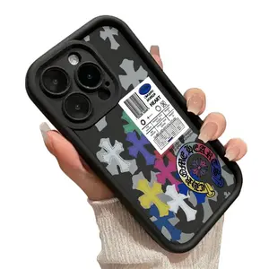 Colorful Contrasting Punk Style Phone Case for iPhone 17 AIR 17 PRO 16 PRO 15  PRO MAX  14 PLUS 13 PRO 12 11 PRO XS MAX X XR Plus Shockproof Protective Cover Full Protection Anti-Drop Cellphone Rainbow, Accessories, Smartphone